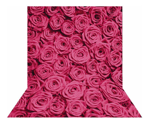 Fundo Fotográfico Textura Rosas Tecido 2,20m X1,50m F504 Cor Rosa Desenho impresso Vertical