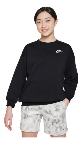 Polerón Nike Sportswear Club Fleece Niños Negro