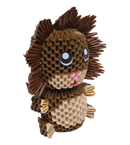 Figura Origami 3d, Kumitate, Origami Modular. Modelo Leon