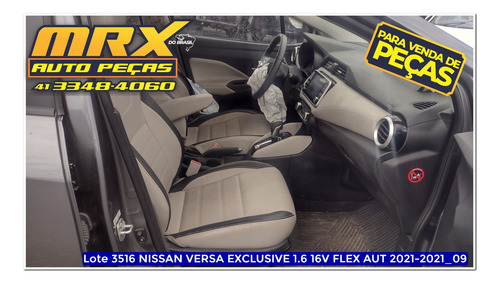 Sucata Nissan Versa Exclu 1.6 16v Flex Aut 2021 Pecas