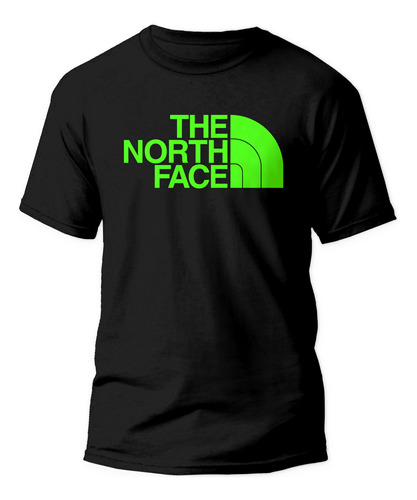 Playera Hombre Negra The North Face Neón + Espalda Nueva