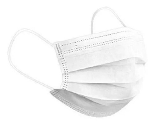 Imagem 6 de 9 de Kit 50 Máscaras Descartáveis Branca Tripla Clip Nasal Septi