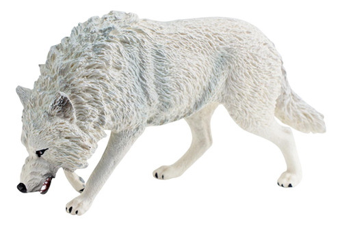 Figura De Lobo, Juguete Educativo, Colección De Blanco