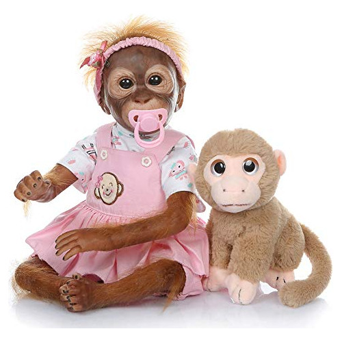 21 Pulgadas Monkey Reborn Doll Realista Orangután Reci...