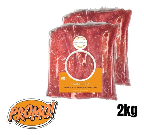 Carne Seca Peça Auxilia Na Saciedade 2kg P/ Salgados