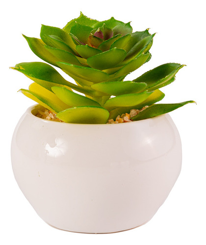 Planta Artificial 8x14cm Ceramica Blanca Bighouse-mimbral