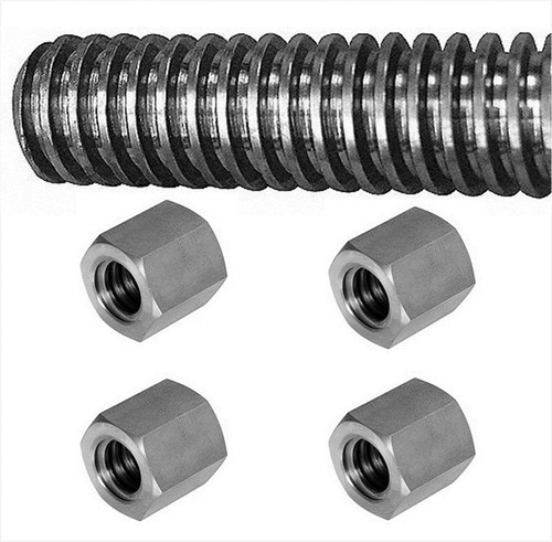 Rod Screw Acme 1 - 4hilos X 1mt X 1 Mt + 4 Tuercas Acme