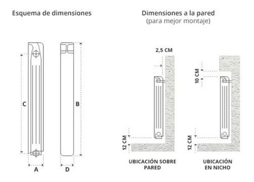 Calefactor Radiador Para Calefaccion Peisa 500 3 Elementos