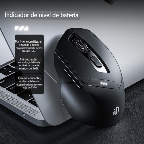 Mouse Inalámbrico Bluetooth Recargable Gamer Ergonomico 2.4g