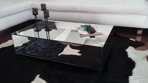 Mesa De Centro Espejada, Ratona, Mesa De Arrime 70 X 70 X 40