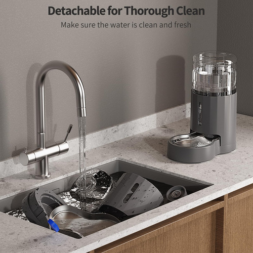 Dispensador De Agua Automático Para Gatos Y Perros Pequeños Gris