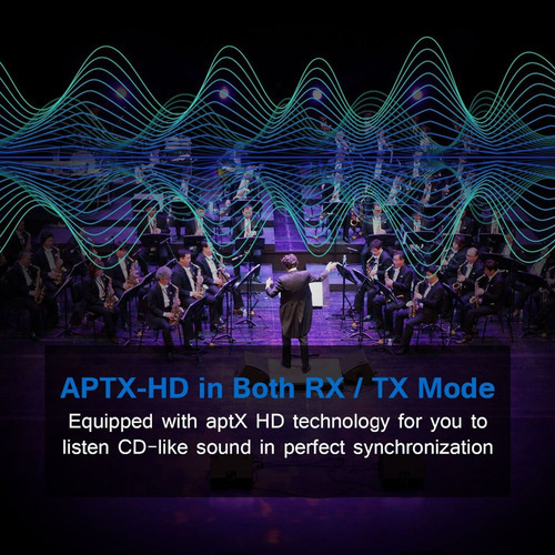 Bluetooth 5.0 Receptor Del Transmisor Actualizado Aptx Hd
