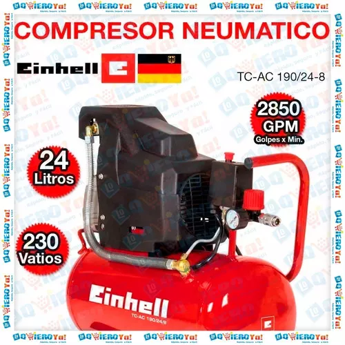 Compresor de aire Einhell, 24 L TC-AC 190/24/8 de - Herramientas varias -  Los mejores precios