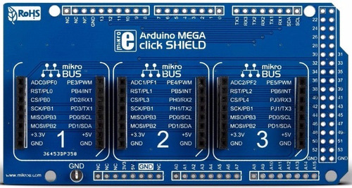 Arduino Mega Click Shield Zocalo Mikrobus Mega Mikroe