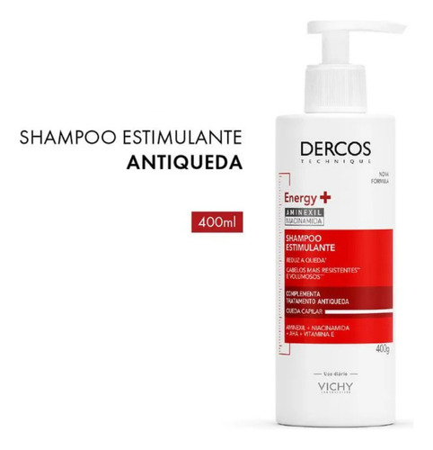 Kit Dercos Energy+ Shampoo 400ml + Condicionador 200ml