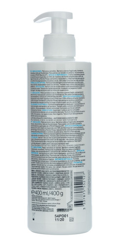 Imagen 2 de 4 de Lipikar Balsamo Anti Irritaciones La Roche Posay 400 Ml