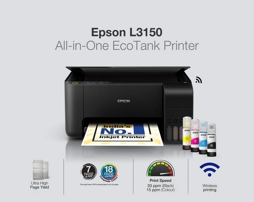 Oferta! Impresora Multifuncional Epson Ecotank L3150 Wi-fi