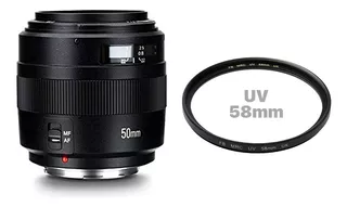Combo Lente Yn50mm 1.4 Montura Canon + Filtro Uv 58mm