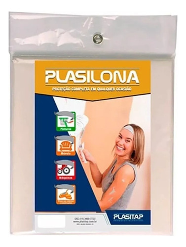 Lona Transparente Proteção De Pintura Cobrir Piso Móveis 4x3