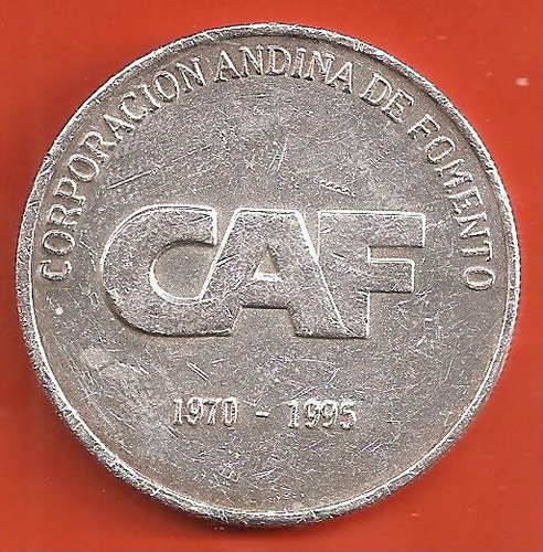 Medalla De Corporacion Andina De Fomento 1995, Plata Pura