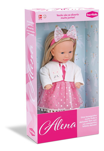 Boneca Alena Estilo Reborn Infantil Bambola Brinquedos 785