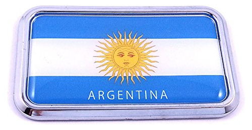 Bandera Argentina Rectanguglar Cromo Emblema Del Coche ...