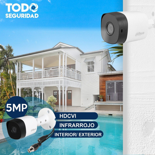 Imagen 5 de 10 de Kit Seguridad Dahua Cctv Dvr 4ch Fullhd + 2 Camara 5mp +1tb