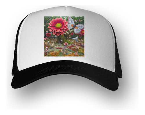 Gorra  Jardin De Gigantes Flor Mariposa Hada M4