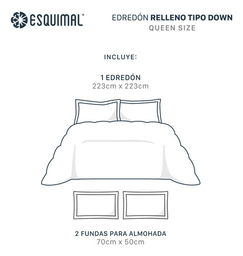 Edredón Capitonado De Lujo Queen Size + Fundas Esquimal Color Hueso Diseño de la tela Trenzado