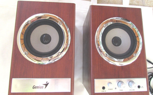 Parlantes Genius Pc Sp-hf800x_hi-fi_ Madera_20w_impecables