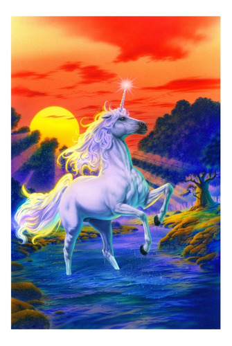 Rompecabezas Gold Edition Wuundentoy Atardecer Del Unicornio 300 Pzs