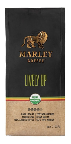 Imagen 1 de 4 de Café Marley Coffee Molido Lively Up! 227g