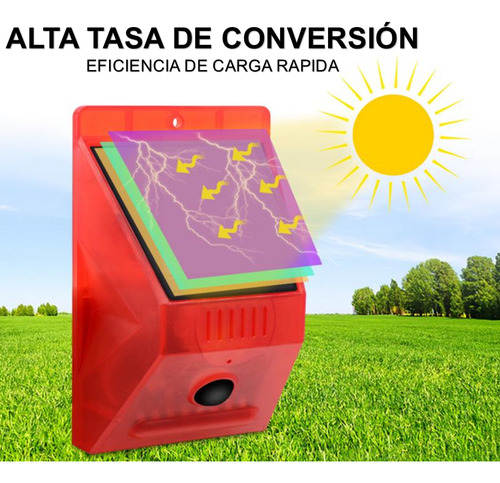 Alarma Sirena Solar C/ Sensor De Movimiento Control Remoto