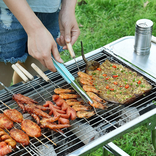 Xing Pinzas De Acero Inoxidable Para Barbacoa Y Aperitivos