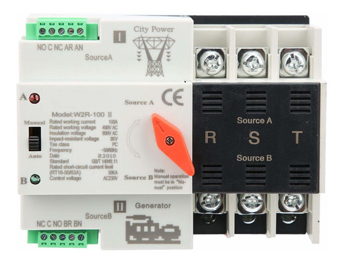 W2r-100interruptor Transferencia Automatica Dual Din 3p