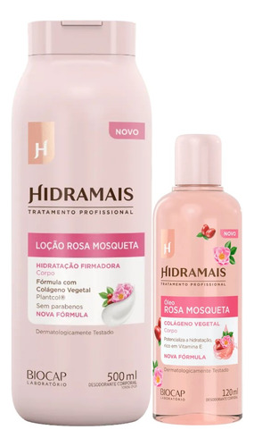 Kit Rosa Mosqueta Hidramais 1 Creme 500ml 1 Óleo 120ml