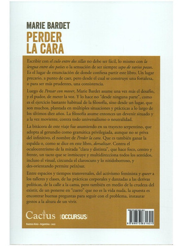 Perder La Cara, De Marie Bardet. Editorial Cactus, Tapa Blanda En Español, 2021