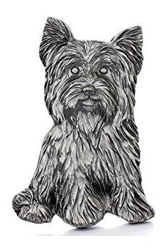 Grillie Yorkshire Terrier-p Antiqued Estaño Acabado Grille O