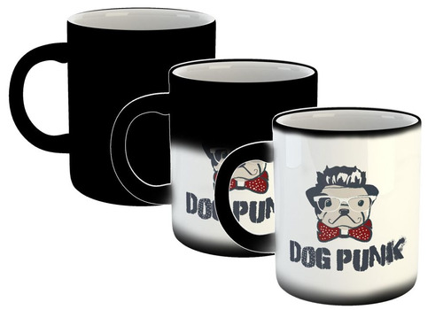 Taza Magica Perro Punk Estilo Corte Pelo M4