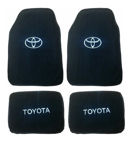 Kit 4 Tapetes Alfombra Bordados Toyota Yaris 2007