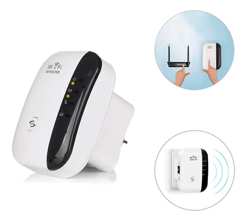 Extensor de repetidor WiFi sem fio de 300 Mbps Ax, amplificador de cor branca