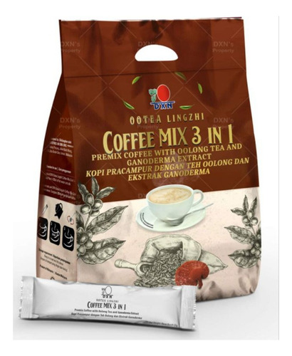 Ootea Lingzhi Coffee Mix 3 En 1 Dxn - Con Ganoderma