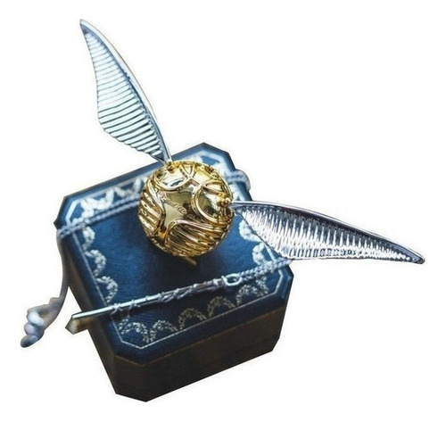 .. Caja De Anillos De Snitch Dorada Props Joyero Creativo. E