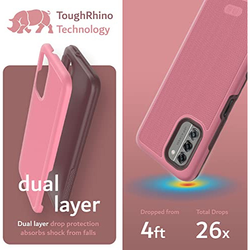 Funda Para Nokia G400 5g 2022 Smokey Rosa Doble Capa Duro-02