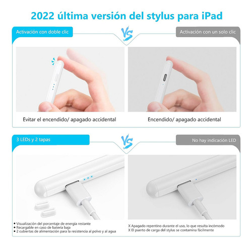Lápiz Óptico Stylus Pluma Para iPad Carga Rápida Magnético