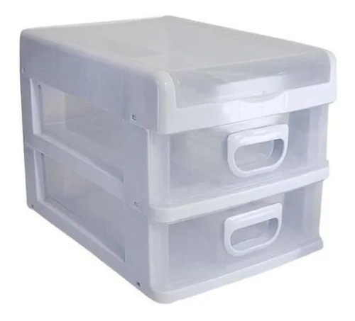 Mini Porta Tudo Organizador Gaveteiro Mesa Com Estojo 2 Gave