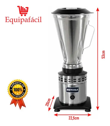 Licuadora industrial Metvisa LAR.4 de 3.5 L con jarra de acero
