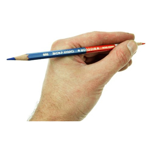 Caran D'ache Technalo - Lápiz Bicolor, Azul/rojo (999.300)