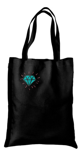 Bolsa Tote Bag Artesanal Bolsillo Gabardina Bordado Diamante