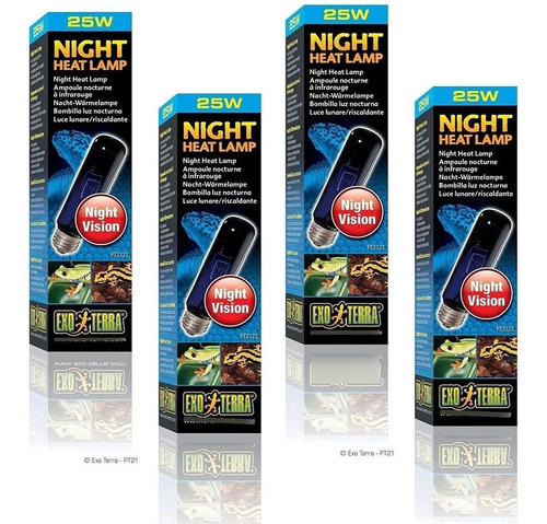 Exo Terra Night-glo Moonlight Lamp, 25-watt (4 Pack)